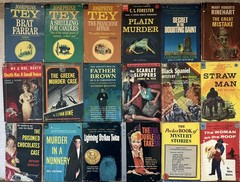 Lot of 18 Vintage Mystery Paperbacks, Josephing Tey, more 40-60s