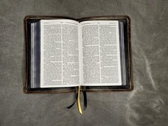 KJV Large Print Personal Size Reference Bible – Brown distressed goatskin