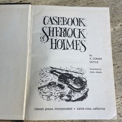 Vintage 1968 Casebook of Sherlock Holmes By A. Conan Doyle (Illustrated, HC)