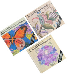 New Anchor Book of Embroidery Crewel Canvas Stitch Patterns Lot of 3 Books