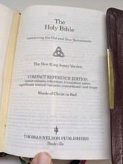 NKJV Compact Reference Bible Snap Flap Close Burgundy Leather 1985 Nelson 244SBG