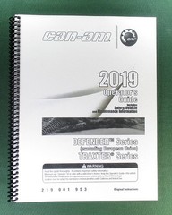 2019 Can-Am Defender HD8 Owner’s Manual: 187 Pages & Protective Covers