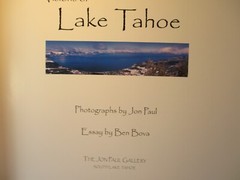 photography book VISIONS OF LAKE TAHOE signed by JON PAUL essay Ben Bova 2004