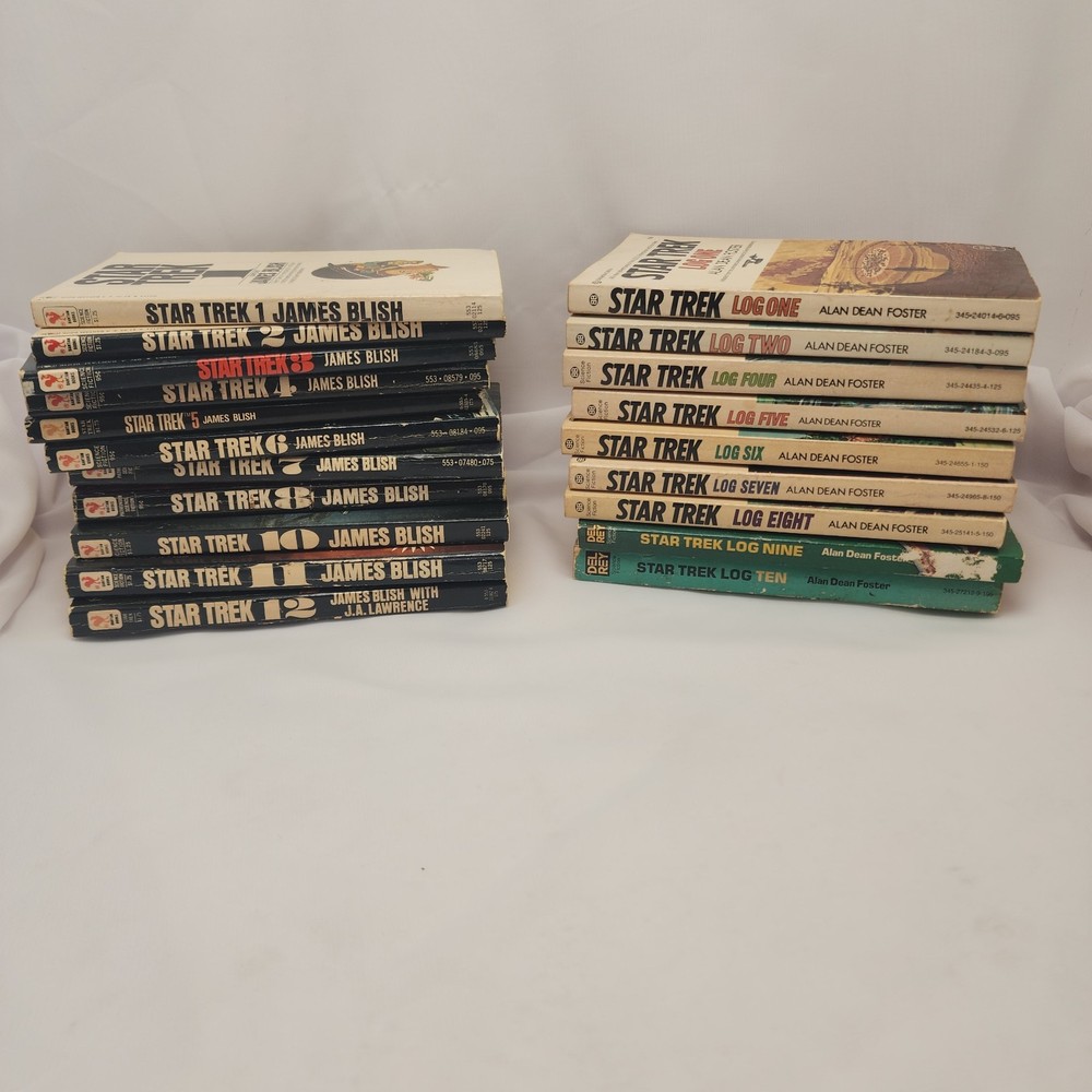 1960s James Blish Star Trek book lot and Log book series (incomplete)