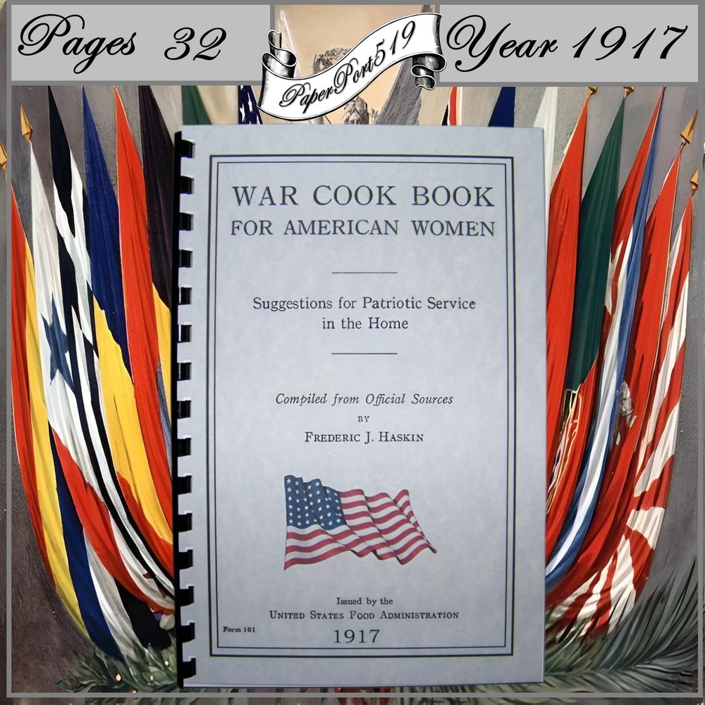 1917 War Cook Book For American Women 32 Pages