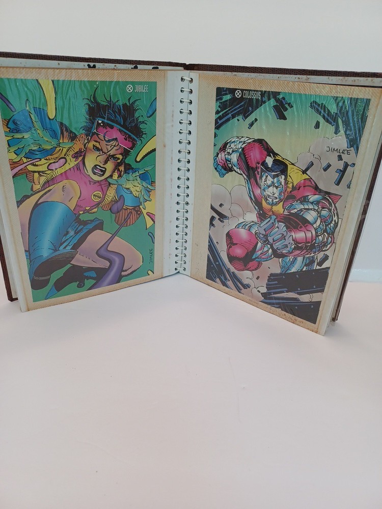 Book Of Various Super Heros Small Posters And Cards USED SEE Photos