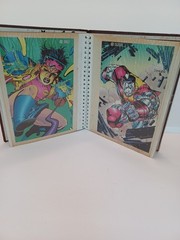 Book Of Various Super Heros Small Posters And Cards USED SEE Photos