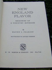 New England Flavor vintage 1961 book memories biography Haydn Perarson memoirs