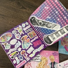 Barbie Book Lot of 9 Fairy Princess Mermaid + Sticker Activity Books