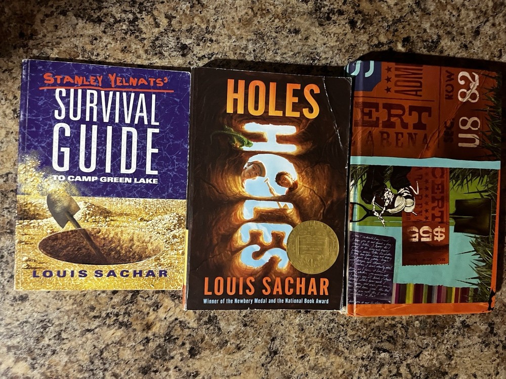 3 Book Lot Louis Sachar Holes Small Steps Stanley Yelnat’s Guide Camp