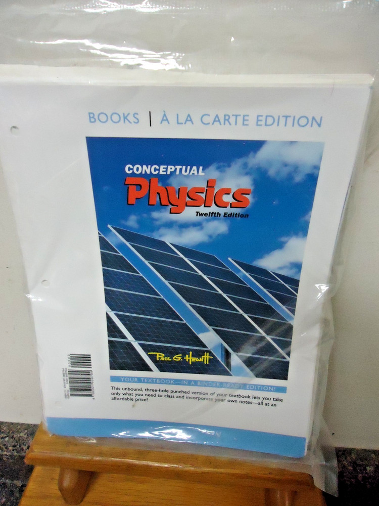 NEW & SEALED! Conceptual Physics 12th Edition 3 Hole Pages for Binder! F/S!