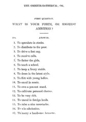 Omnium Gatherum Or The American Fortune Teller „1872” 39 Pages