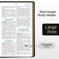 Louis Segond French Bible Large Print – LSG Sainte Bible Noir en Français by SP