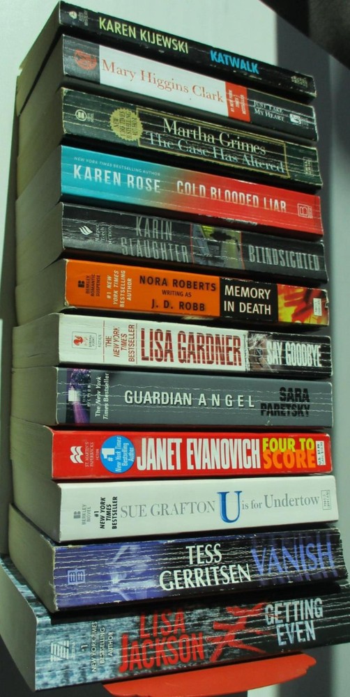 MYSTERY THRILLER SUSPENSE 12 RANDOM PB Book Lot Woman Authors UNSORTED Fiction