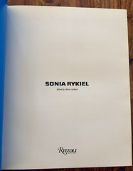 Sonia Rykiel By Oliver Saillard hardcover