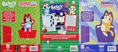 Bluey Coloring & Activity Book Set Of 2 & Bluey Hooray Christmas! Sticker Book