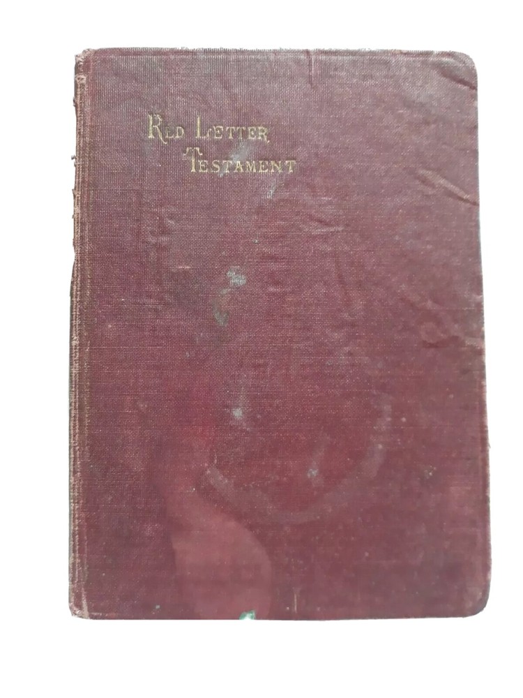Red Letter Testament thomas nelson red cover antique