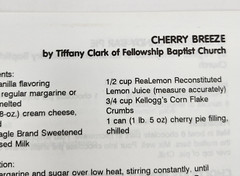 Burnt Offerings West Florida Baptist Association Cookbook Recipes 1994