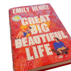 Hand Bedazzled Great Big Beautiful Life By Emily Henry Hardcover Book Rhinestone