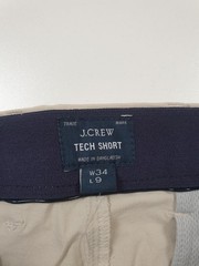J Crew Shorts Mens 34 Beige Tech Short Stretch Golf Water Resistant UPF 50