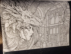 COLORING MYTH & MAGIC Vol 3 Adult Coloring Book With 47 Prints Ready To Frame