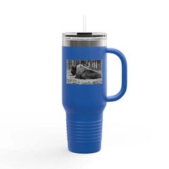 Wildlife-Inspired Insulated Travel Mug – 40oz with Bison Design