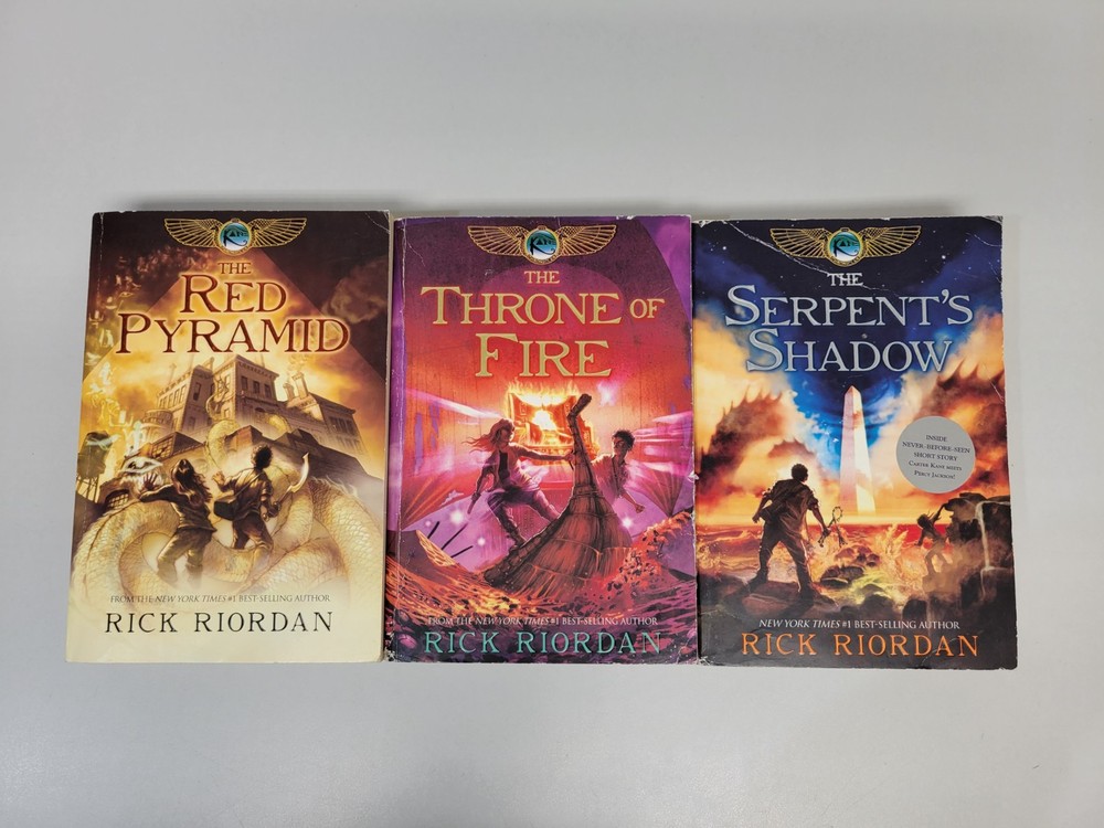 Lot of 3 The Kane Chronicles Paperback Books by Rick Riordan