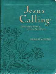 New JESUS CALLING 365 Devotional Large Print Deluxe TEAL Leatherflex Sarah Young