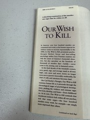 Our Wish to Kill HC Strean Freeman Psychology True Crime Violence Study