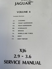 Jaguar XJ6 2.9-3.6 Factory Service Manual Set, Volumes 1-4, 1986