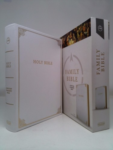 CSB Family Bible, White Bonded Leather Over Board: Holy Bible
