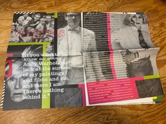 Andy Warhol by Cultura, 2005, First Edition, 30 pages tabloid-style book