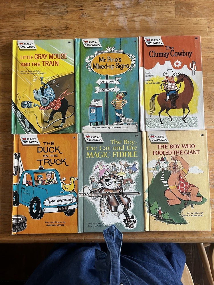 Lot of 6 Vintage 1960 60s Wonder Books Children Easy Reader Kids Books