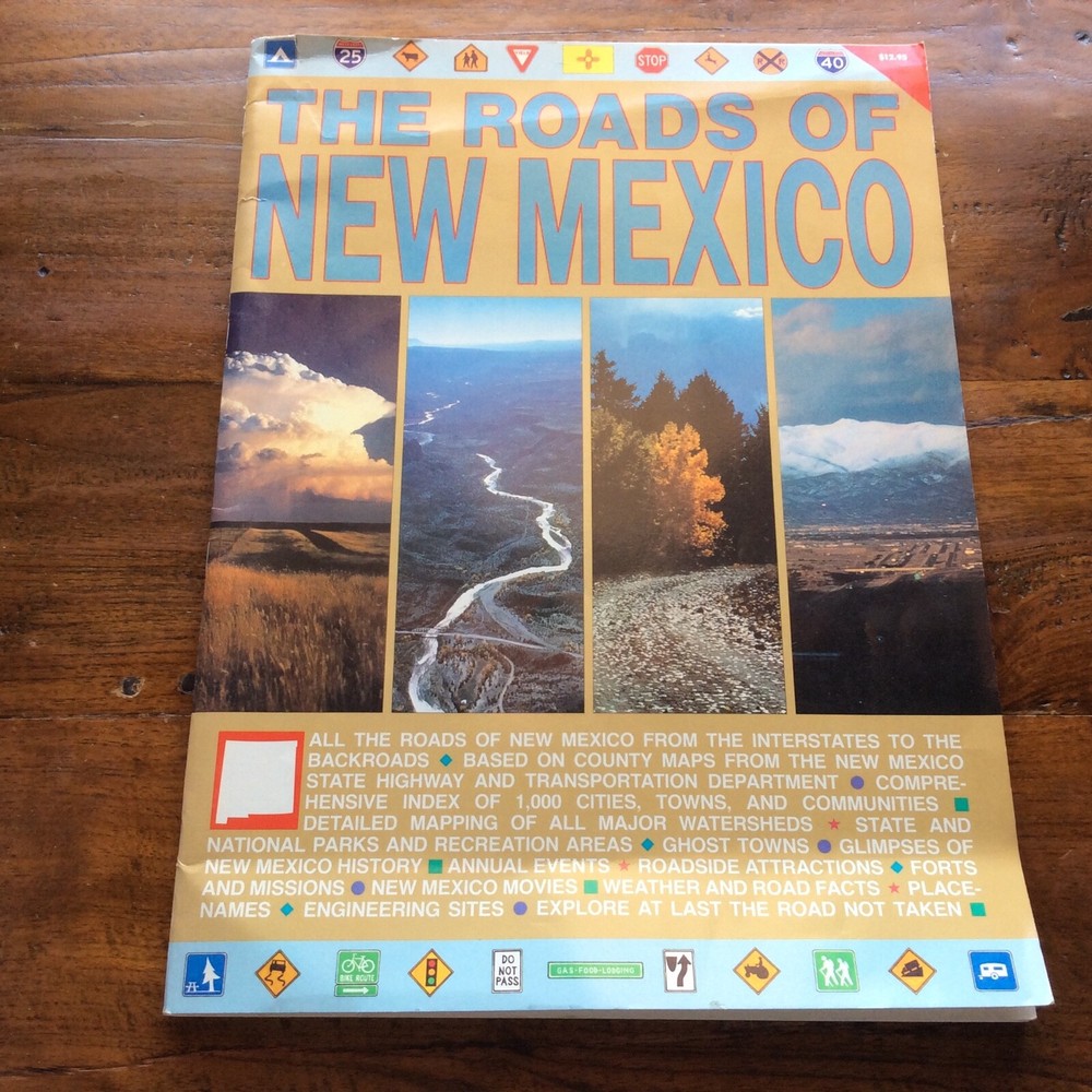 _Roads of New Mexico by William H. Burdett (1990, Map, Other)