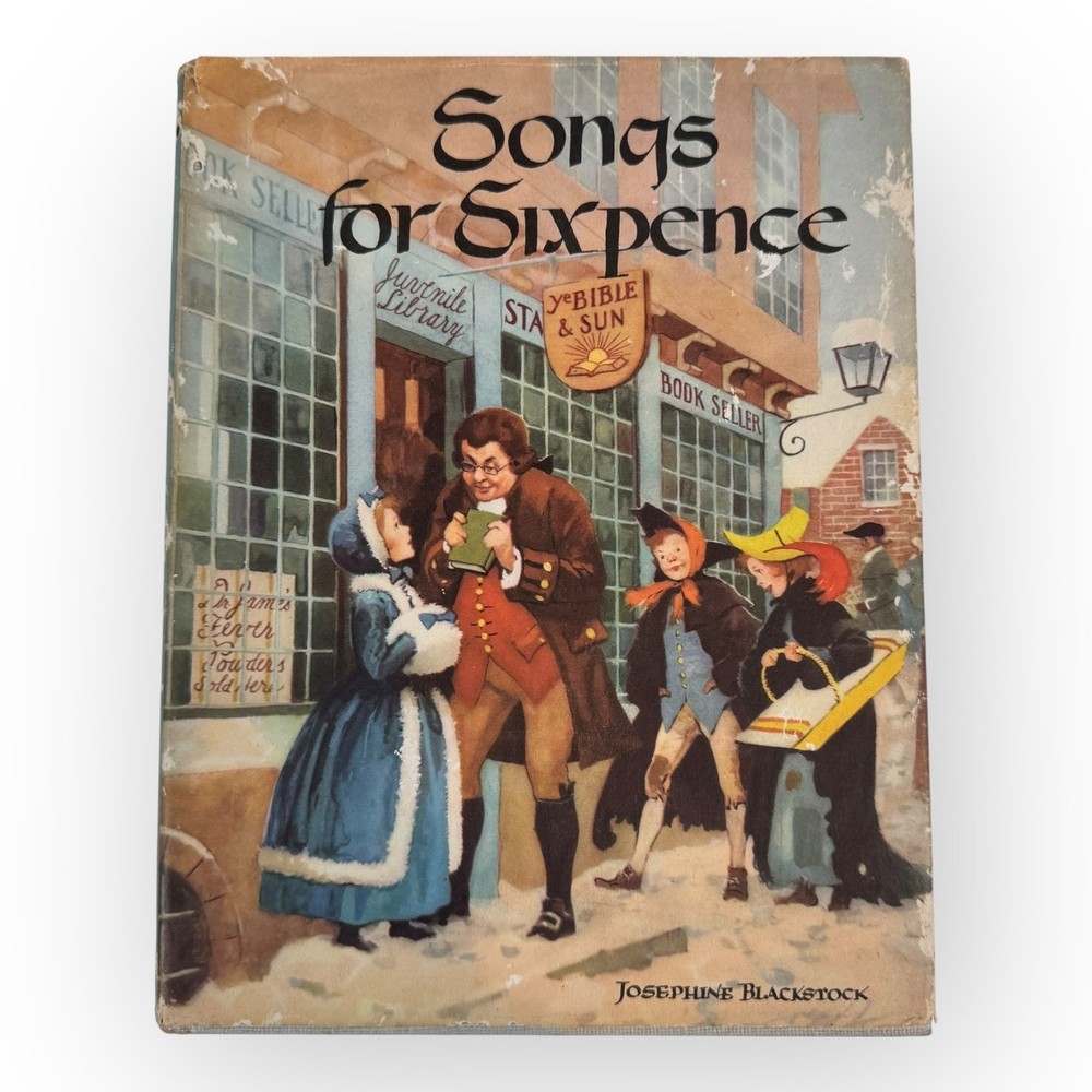 Vintage 1955 Songs for Sixpence Hardcover, Josephine Blacksrock, DJ Included