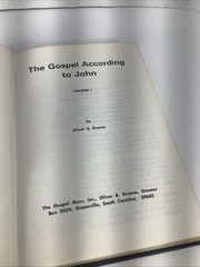 The Gospel According to John Volume I By Oliver B. Greene (1966 Hardcover)