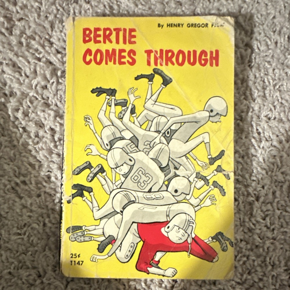Bertie Comes Through Henry Gregor Felsen Paperback Sports Football Novel