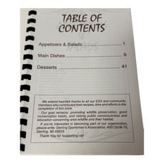 Sterling Sportsmans Association Wild Game Cookbook Recipes Michigan 61 Pages