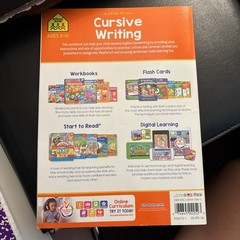 School Zone Cursive Writing Workbook: 32 Pages, 3rd Grade, 4th Grade, Practi…
