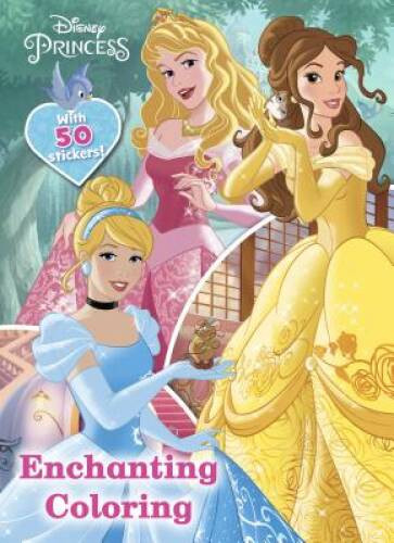 Enchanting Coloring (Disney Princess) (Giant Coloring Book With 50 Sticke – GOOD