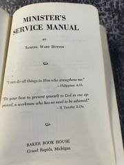 Minister’s Service Manual by Samuel Ward Hutton