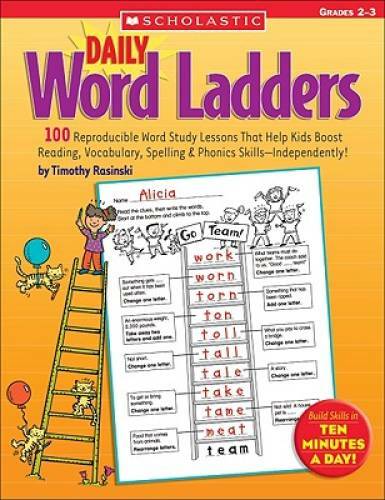 Daily Word Ladders: Grades 2Â?3: 100 Reproducible Word Study Lessons – VERY GOOD
