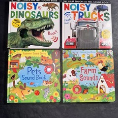 4 Kids Interactive & Sound Books Usborne Tiger Tales Farm Pets Trucks Dinos