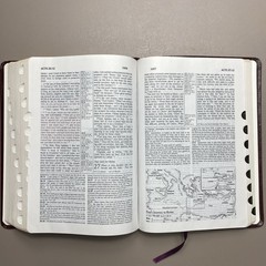 The NIV Study Bible Bonded Leather Red Letter Edition Zondervan 1985 Index Tabs
