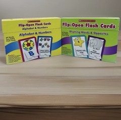 Flash Cards Alphabet & Numbers, Rhyming Words & Opposites 64 Two Sided Cards