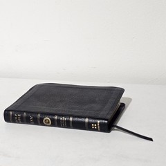 ESV New Testament, Psalms Proverbs Black Genuine Leather Pocket Size read desc.