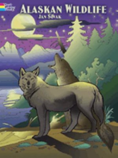 Alaskan Wildlife Coloring Book Paperback Jan Sovak