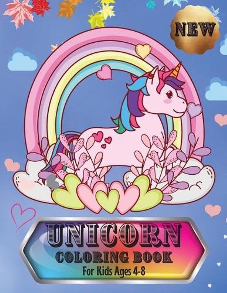 Unicorn Coloring Book: For Kids Ages 4-8 by Penelope Moore (English) Paperback B