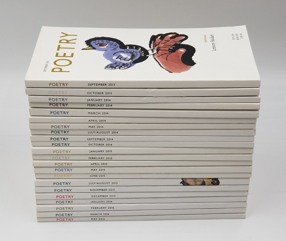 Poerty Magazine Lot Of 22 Assorted Issues From 2013 – 2016 – Free Shipping