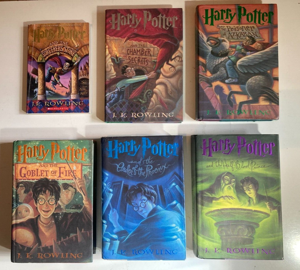 Lot HARRY POTTER Blood Prince PHOENIX Goblet Fire J K ROWLING 1-6 Lot of 6